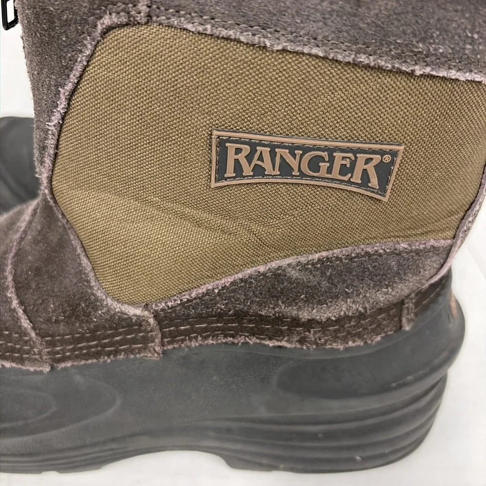 Ranger Boots Resistant Men's 8 Rubber Suede leather BROWN snow‎ EUC insulated